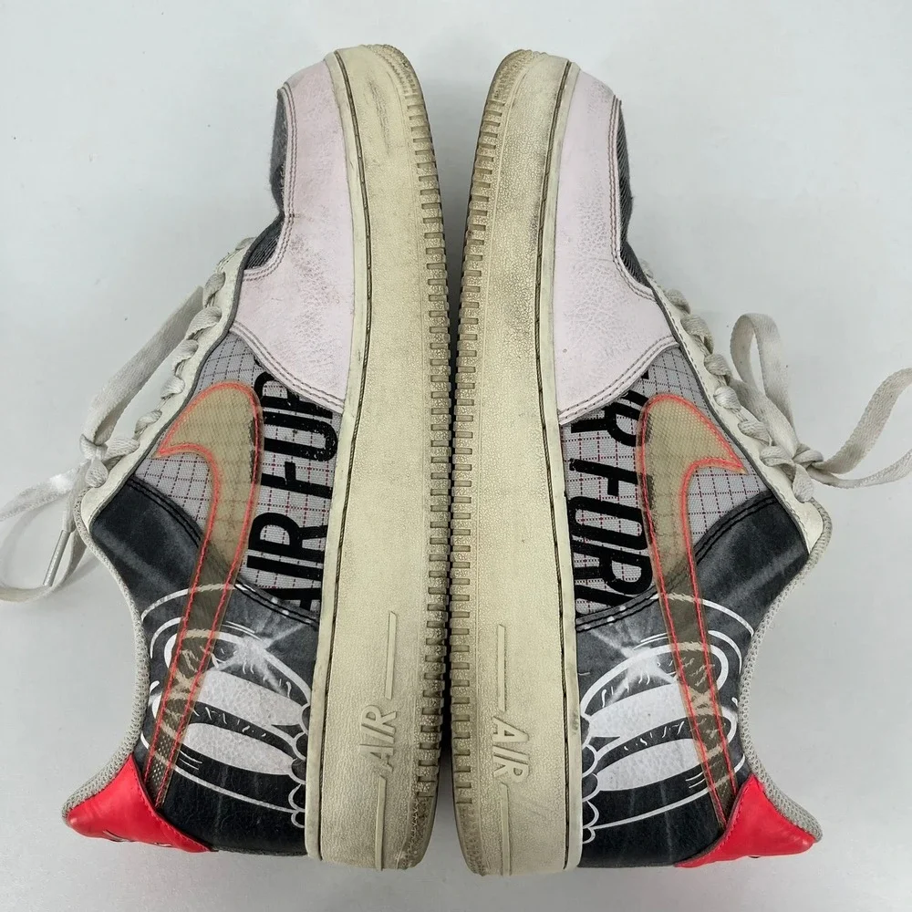 Nike Air Force 1 Low Evolution of the Swoosh Script Swoosh Mens 10 CI0066-600